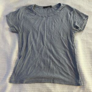 Brandy Melville blue and white striped top